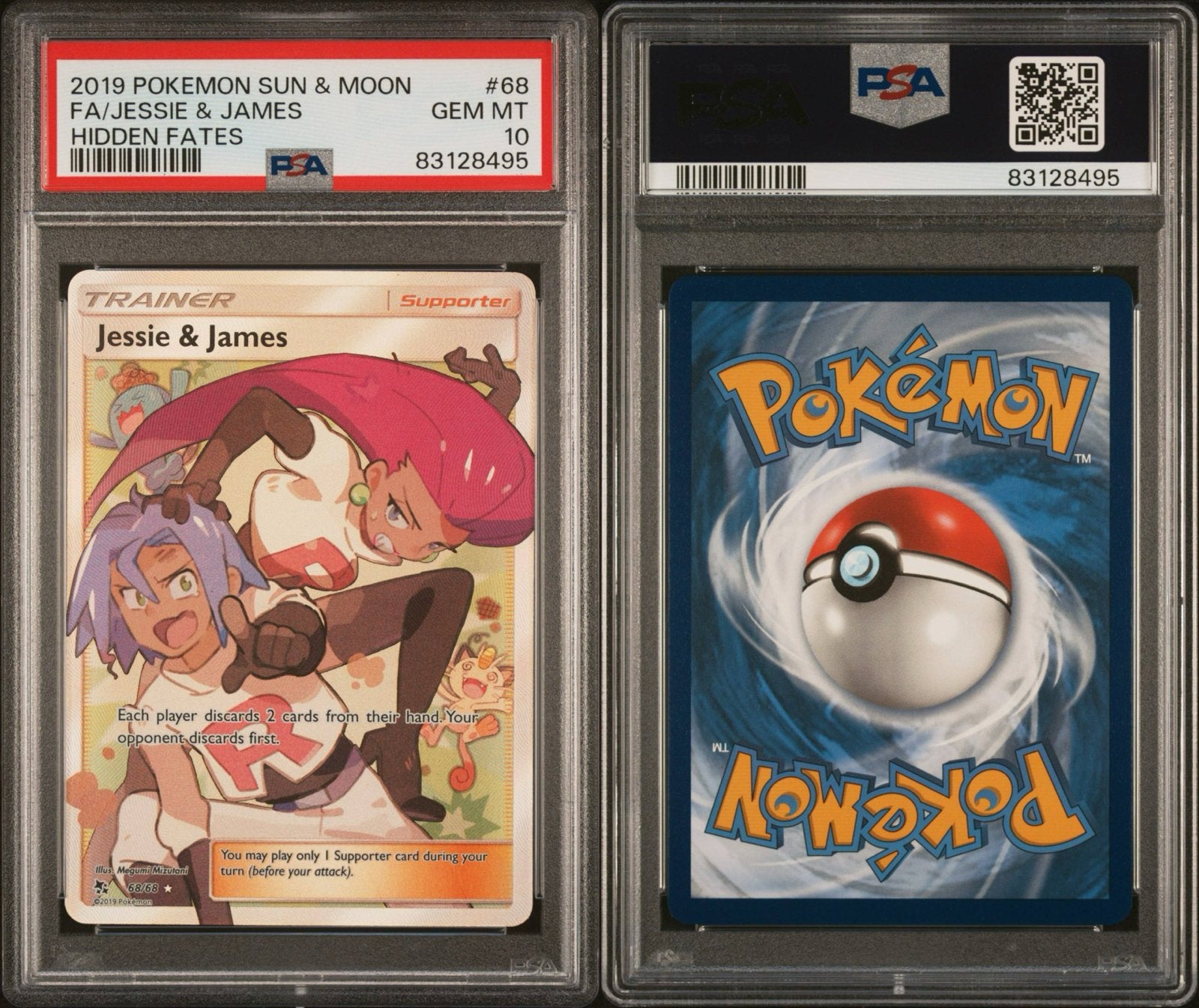 Jessie & James Trainer #68 PSA 10, Ophalen of Verzenden, Nieuw, Losse kaart, Foil