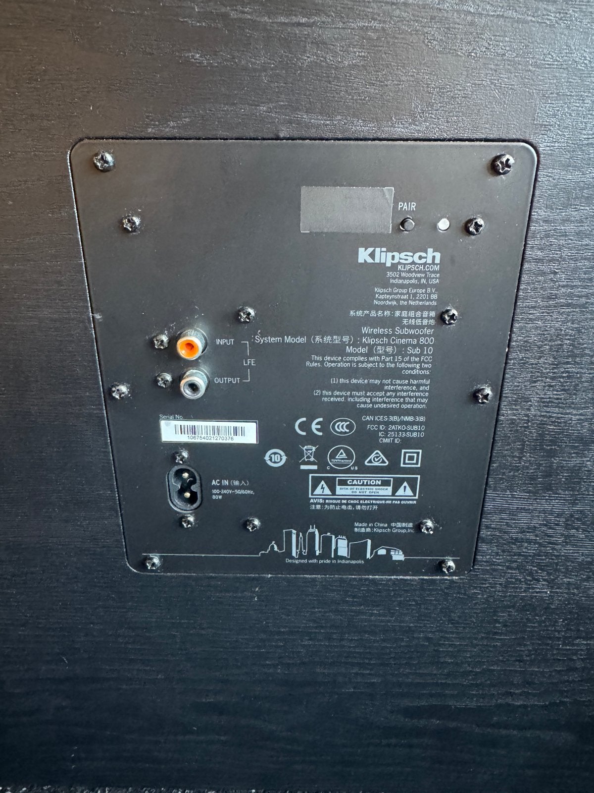 Klipsch SUB 10 Subwoofer - Krachtige bas voor uw systeem, Gebruikt, Subwoofer, Klipsch, Ophalen of Verzenden