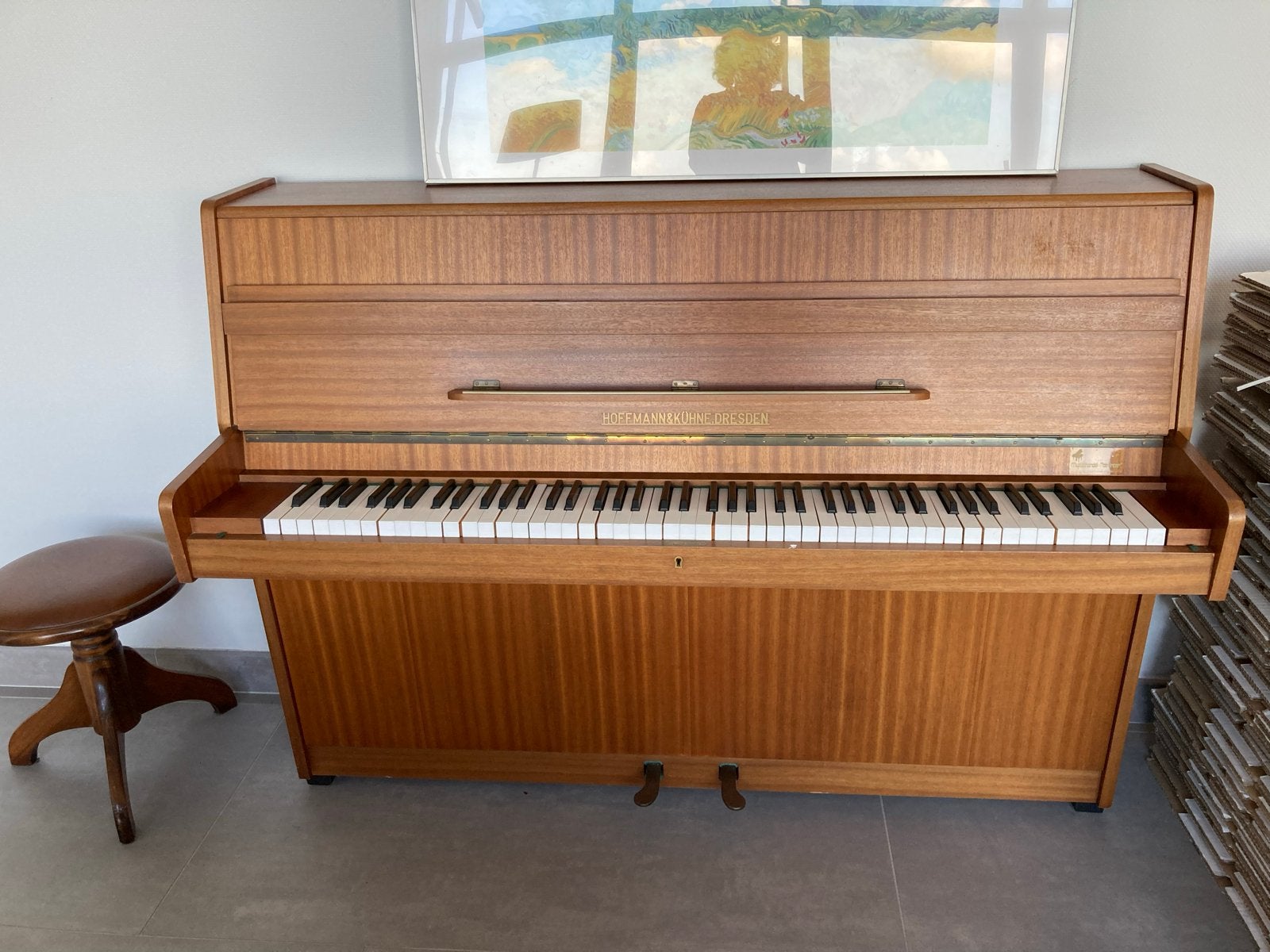 Piano - moet gestemd worden, toetsen liggen los, Muziek en Instrumenten, Ophalen, Gebruikt, Bruin, Piano