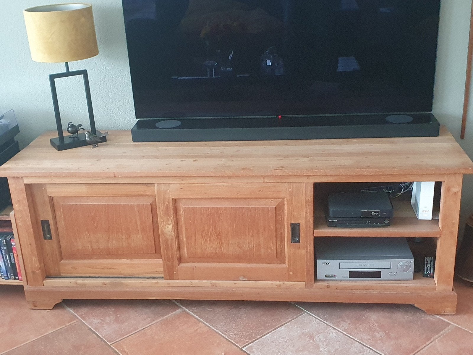 Tv meubel teak, Ophalen of Verzenden, 25 tot 50 cm, 150 tot 200 cm, Minder dan 100 cm