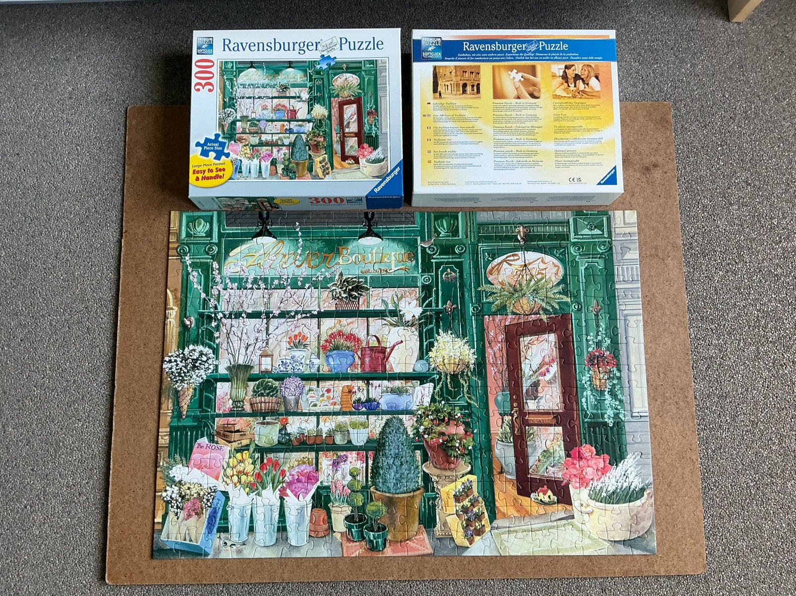 Fleurige Puzzel Bloemist Bloemenshop Flower Boutique 300 XL, Ophalen of Verzenden, 500 t/m 1500 stukjes, Zo goed als nieuw, Legpuzzel