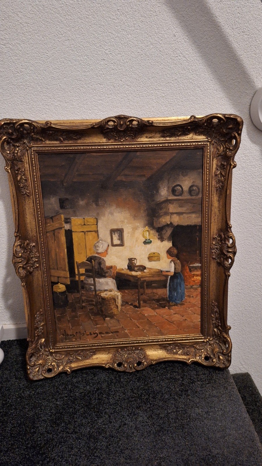 Klassiek olieverfschilderij van Han Molenaar, Antiek en Kunst, Ophalen
