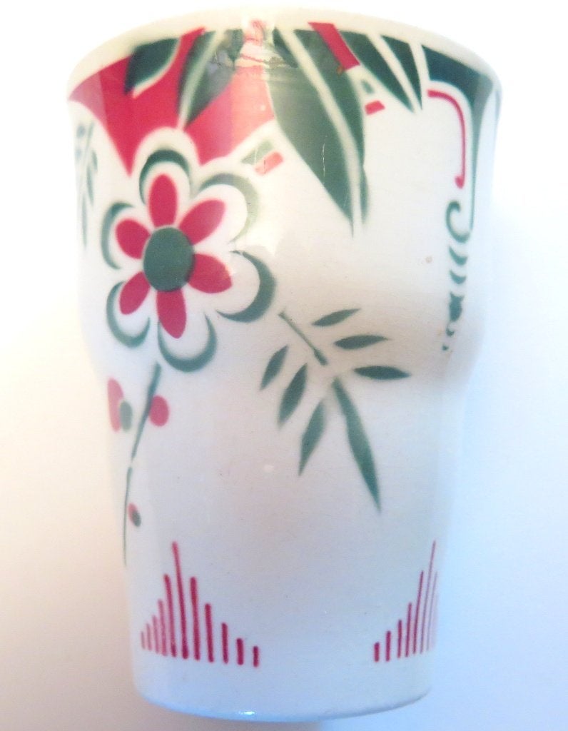 BEKER - SOCIETE CERAMIQUE, abstract bloemmotief in, Ophalen of Verzenden