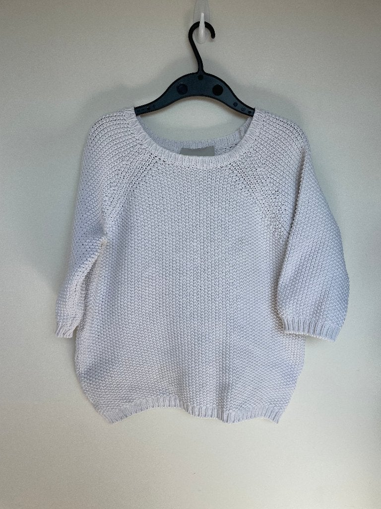 Bellamy wit grofgebreide trui maat M / L boothals, Kleding | Dames, Wit, Bellamy, Ophalen of Verzenden, Zo goed als nieuw