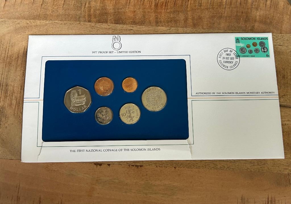 1977 proof set Solomon Islands, Postzegels en Munten, Ophalen of Verzenden