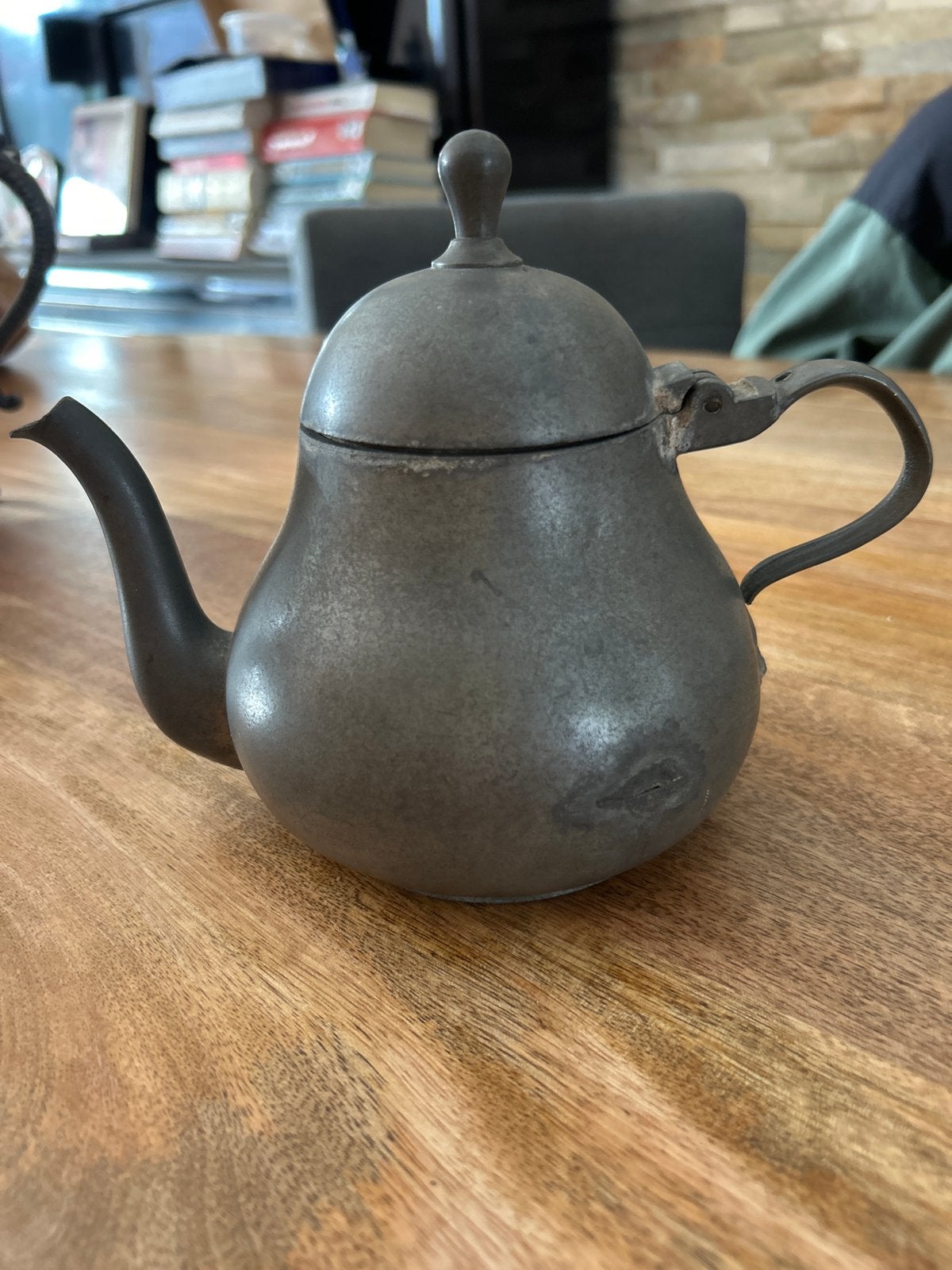 Antieke tinnen theepot - Haag, Ophalen of Verzenden