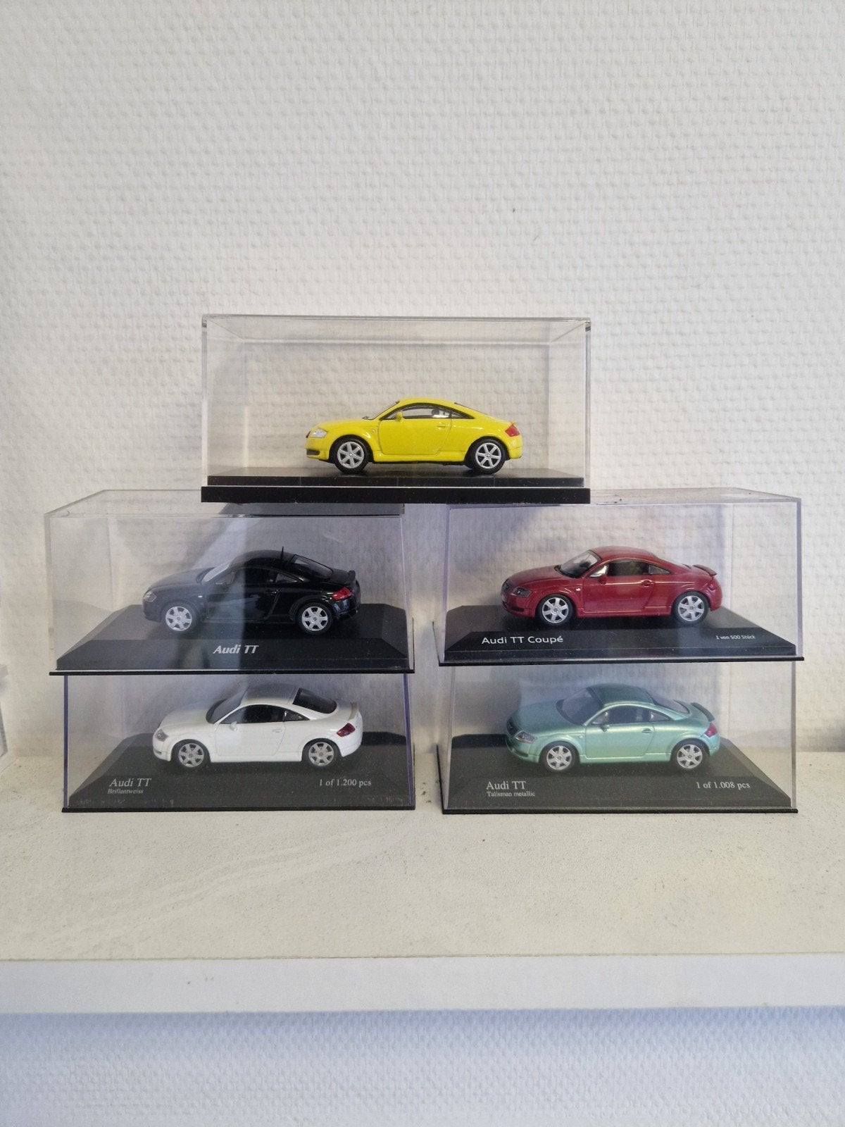 Diverse kleuren audi TT 1:43 verzameling, Ophalen of Verzenden, Nieuw, Auto, Overige merken