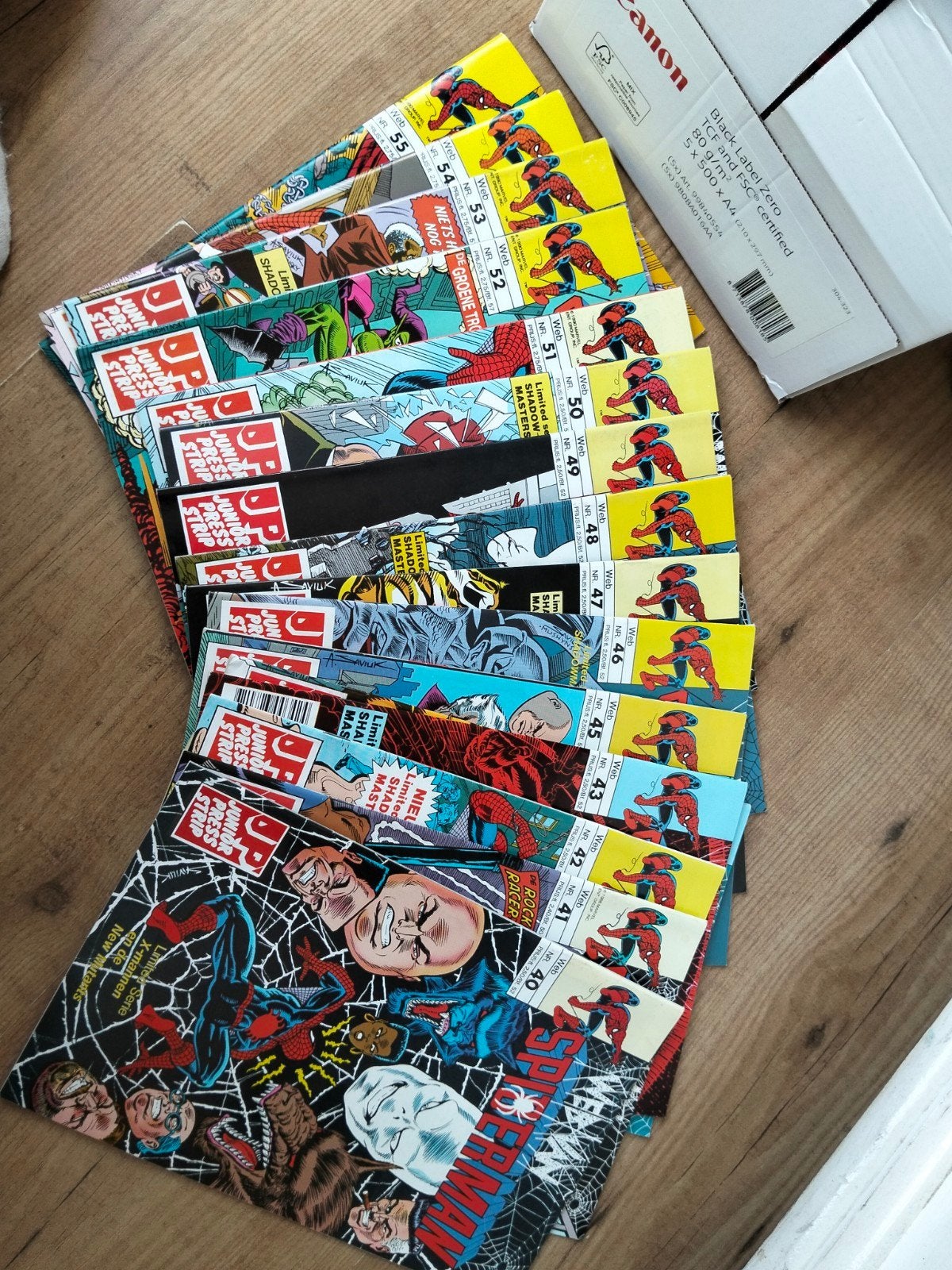 web van Spiderman stripboeken, Boeken, Ophalen of Verzenden, Gelezen, Overige typen