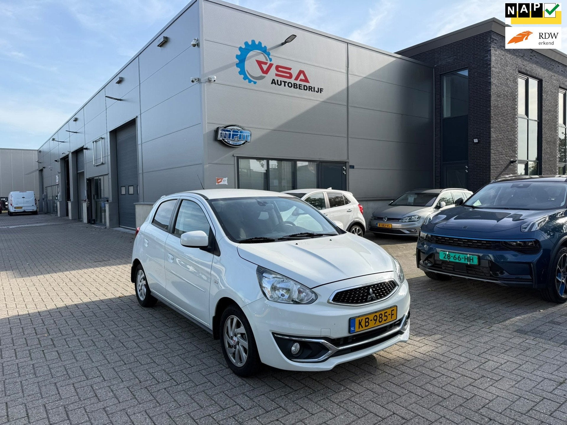 Mitsubishi Space Star 1.0 Intense|airco|NAP|Automaat|4-seizo, Stof, Gebruikt, Wit, Origineel Nederlands