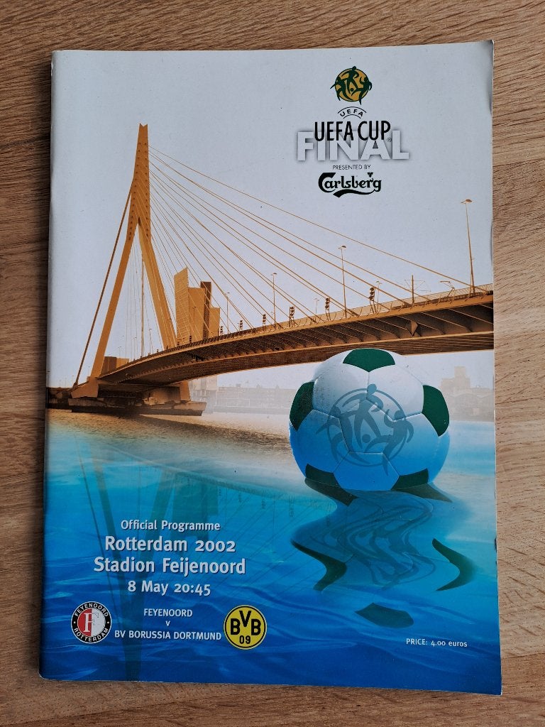 UEFA Cup Finale 2002 Feyenoord - Borussia Dortmund Programma, Ophalen of Verzenden, Gebruikt, Feyenoord, Boek of Tijdschrift