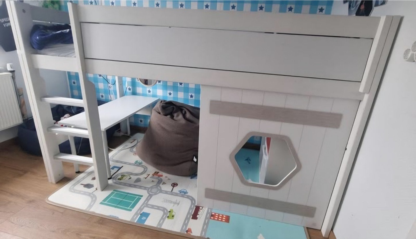 Lifetime halfhoogslaper, kinderbed en laag bed, incl. matras, Ophalen, Gebruikt, 90 cm, Eenpersoons