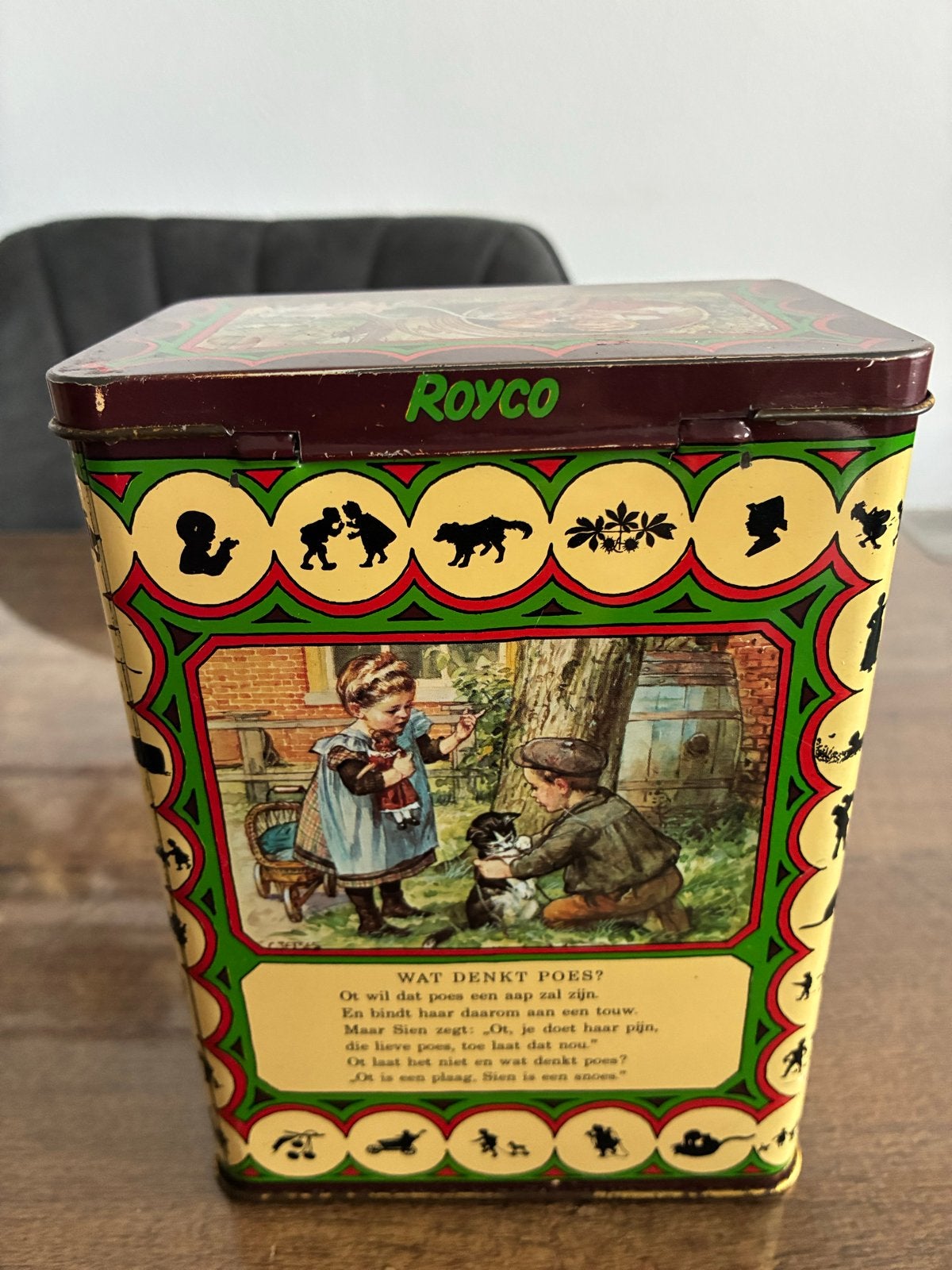 Vintage Royco Blik met Ot en Sien Afbeeldingen, Verzamelen, Blikken, Ophalen of Verzenden, Gebruikt, Overige, Overige merken