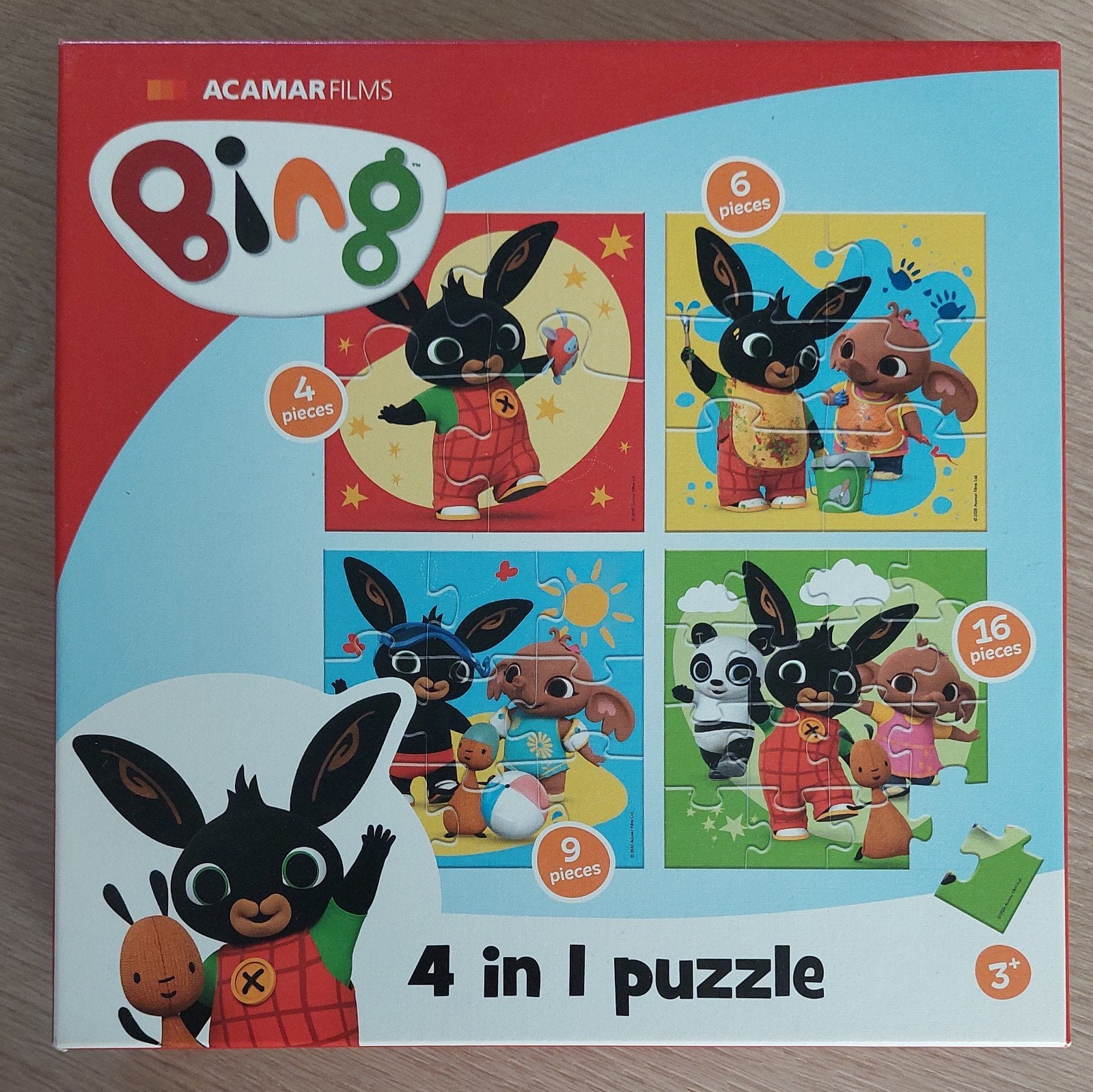 Bing 4-in-1 Puzzelset voor Peuters, Kinderen en Baby's, Speelgoed | Kinderpuzzels, Ophalen of Verzenden, 10 tot 50 stukjes, Zo goed als nieuw