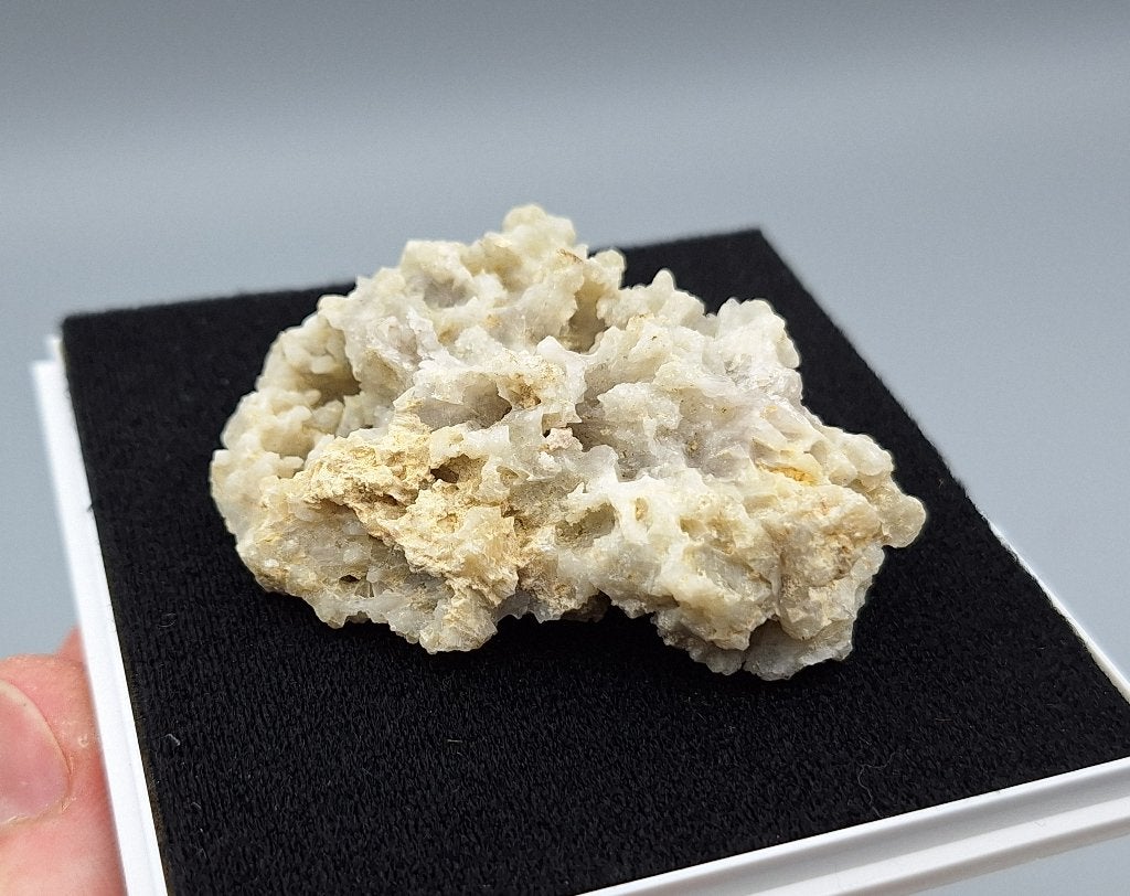 Kwarts-Calciet perimorphose - Johanneszeche, Duitsland, Ophalen of Verzenden, Mineraal
