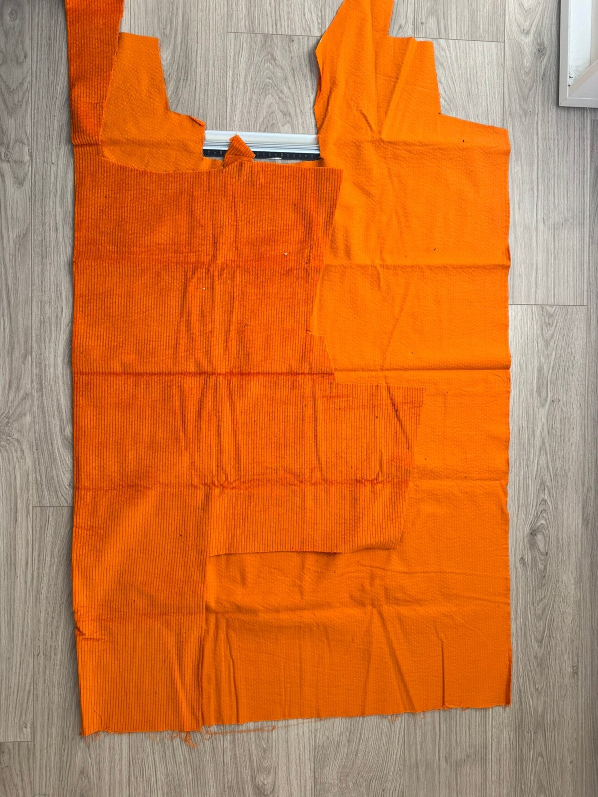 Oranje ribstof, 90x90 cm + extra, Ophalen of Verzenden, Zo goed als nieuw