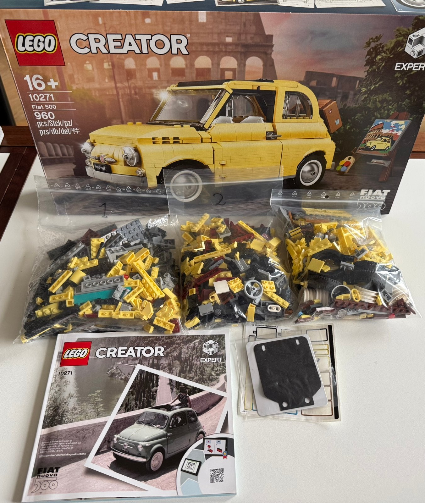 Lego Creator Expert 10271 Fiat 500, Lego, Ophalen of Verzenden, Zo goed als nieuw, Compleet