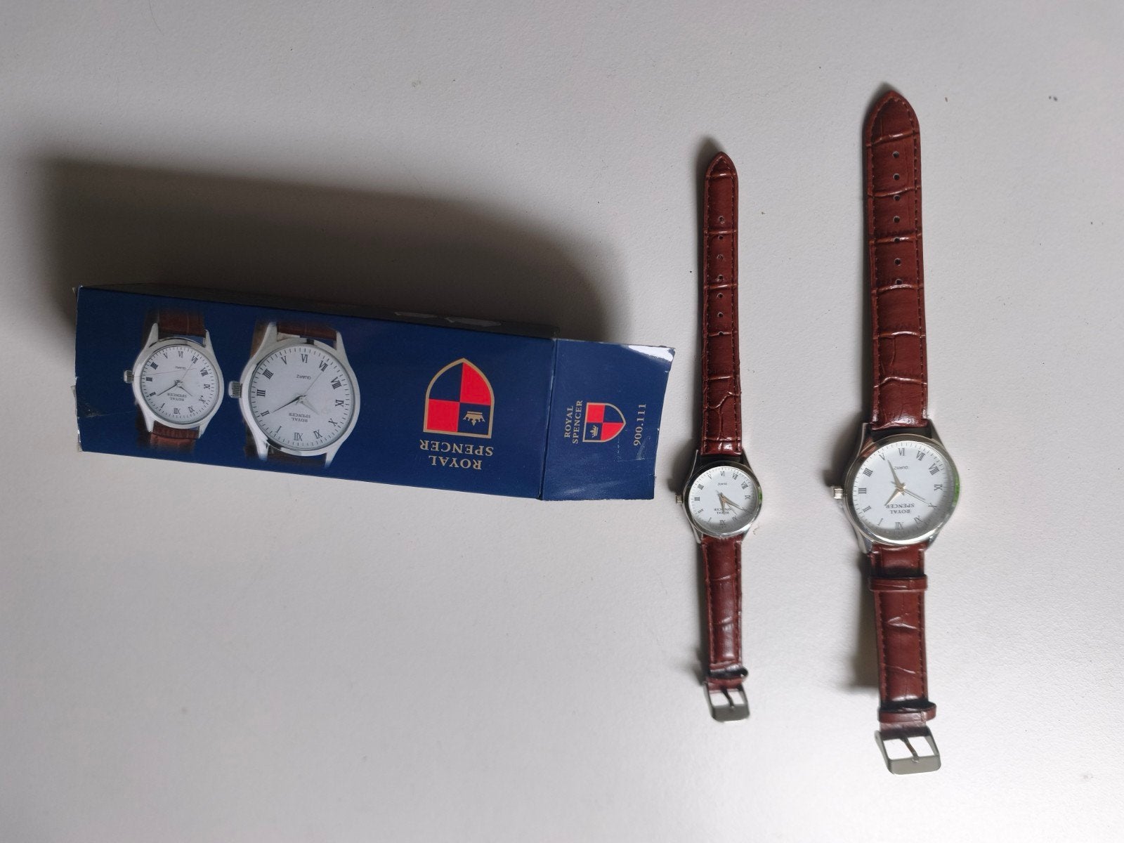 Royal Spencer Horlogeset - Voor Hem en Haar, Ophalen of Verzenden, Leer, Overige merken