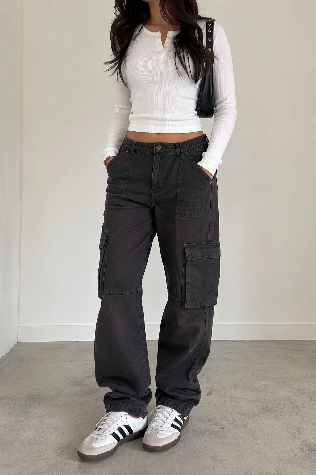 Cargo pants, Zwart, Ophalen of Verzenden, Maat 36 (S), Lang