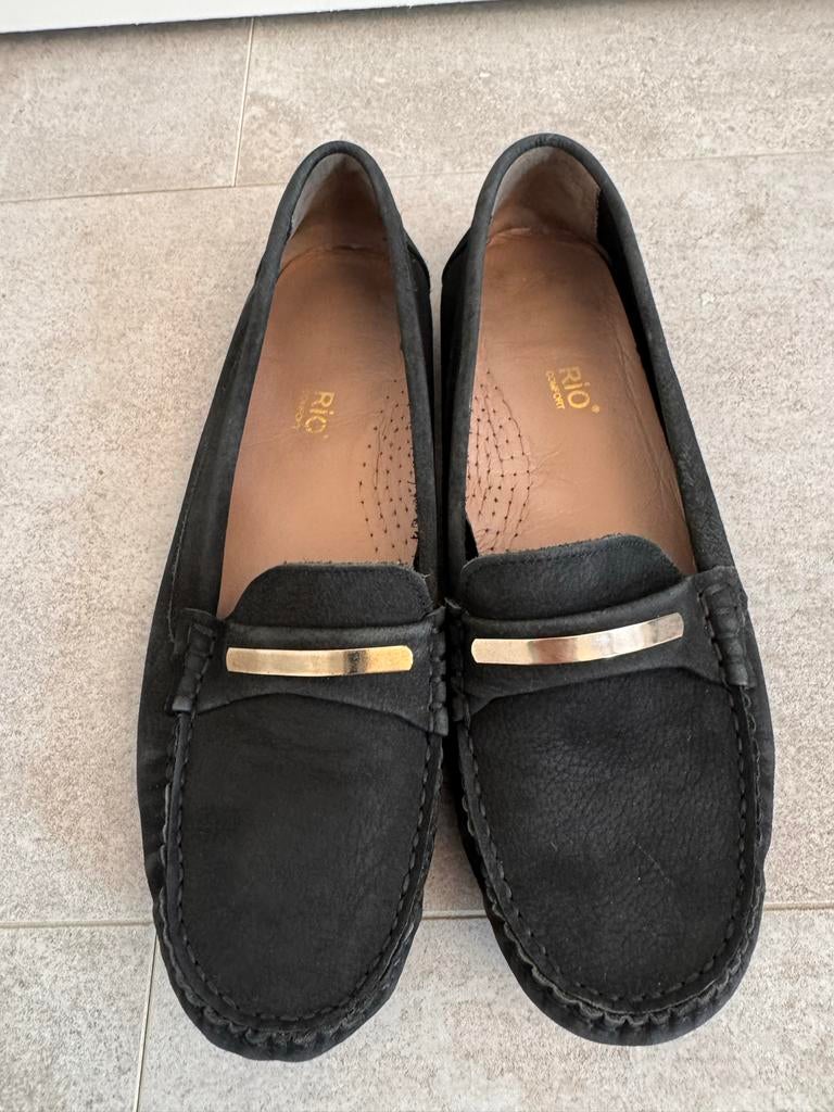 Zwarte Rio Comfort instappers - Maat 38, Kleding | Dames, Schoenen, Gedragen, Instappers, Zwart, Ophalen of Verzenden