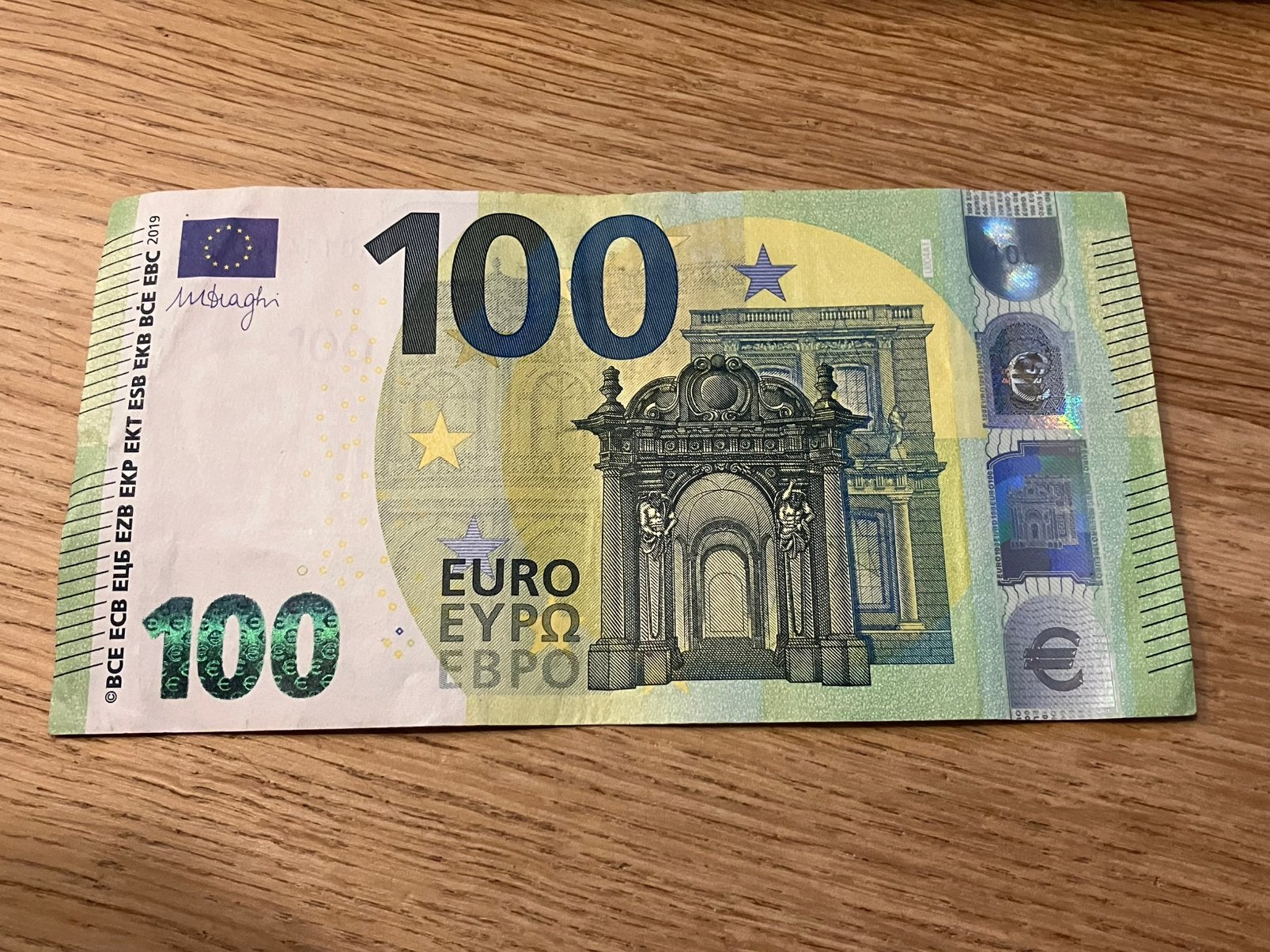 €100,- Draghi - Frankrijk (UA) - Circulated, Postzegels en Munten, Ophalen of Verzenden, Frankrijk, 100 euro, Los biljet