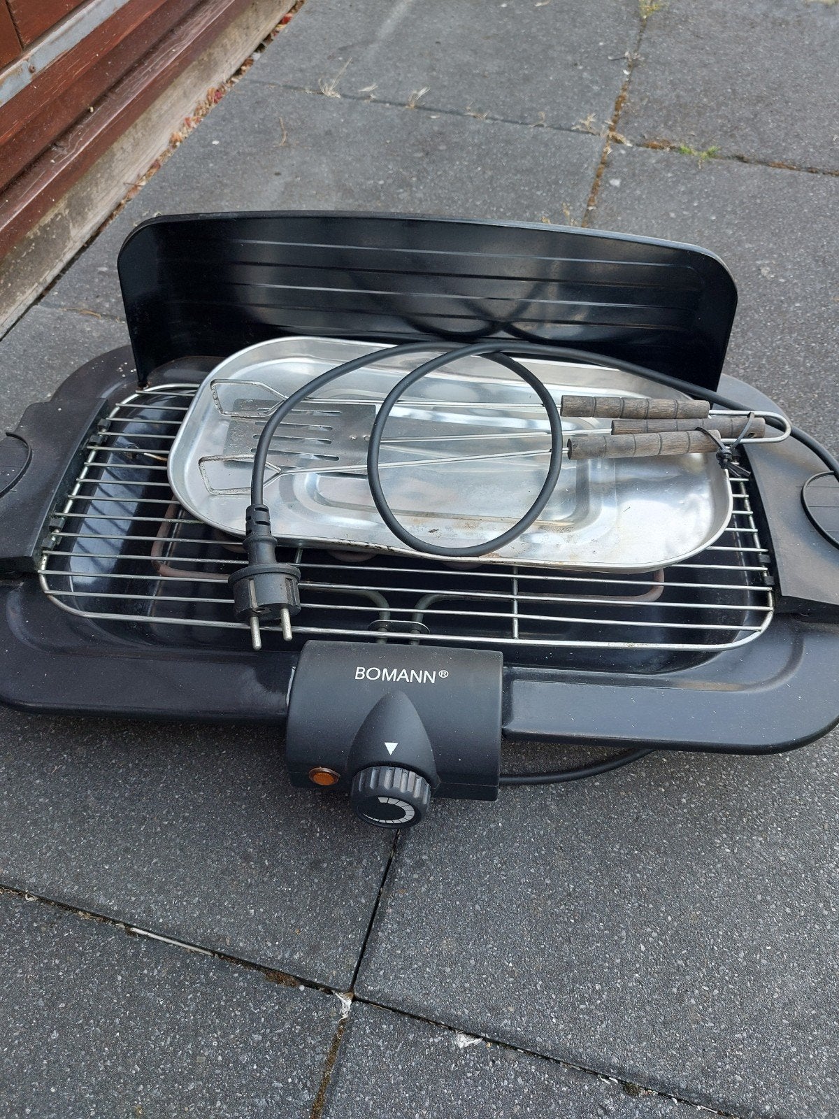 Bomann Elektrische Barbecue Grill met Accessoires, Ophalen of Verzenden, Gebruikt, Bomann
