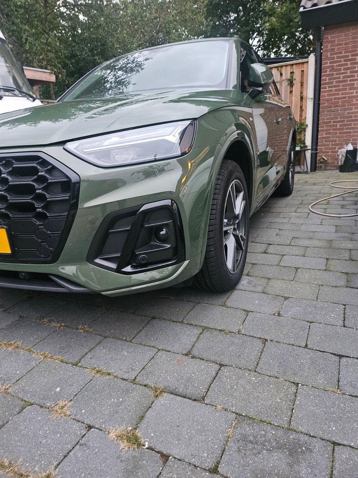 Audi Q5 50 Tfsi e 299pk Pano  S Tronic Quattro 2021 Groen, Auto's, Automaat, Dealer onderhouden, Zwart, Vierwielaandrijving