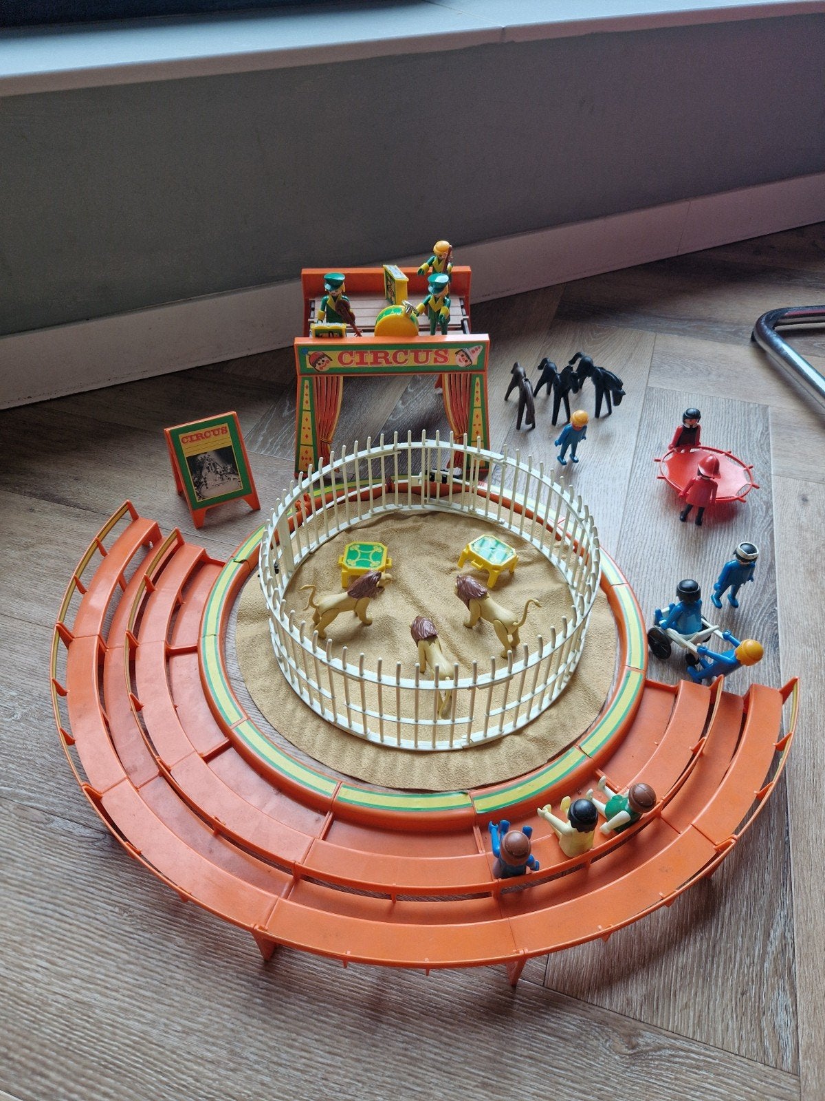 Vintage Playmobil Circus Set met Leeuwen en Figuren, Ophalen of Verzenden