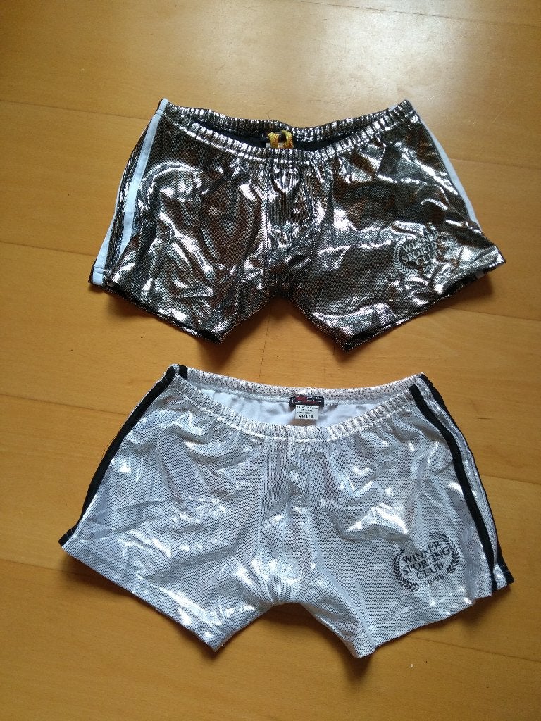 2 stuks LASC zwemboxer zwembroek kinky maat S opvallend, Verzenden, LASC, Zwemshort, Zilver