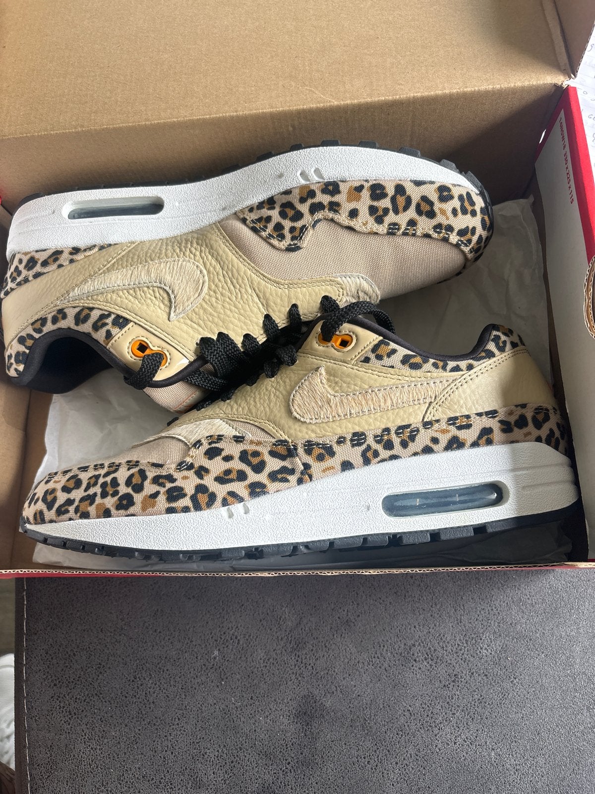 Nike Air Max 1 Leopard Sneakers, Overige kleuren, Nieuw, Ophalen of Verzenden, Sneakers of Gympen