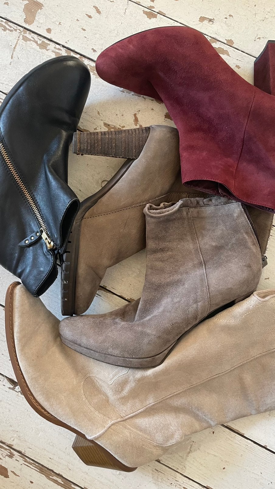 Te koop: 5 paar leren laarzen, maat 41, Kleding | Dames, Ophalen of Verzenden, Zo goed als nieuw, Zwart, Hoge laarzen