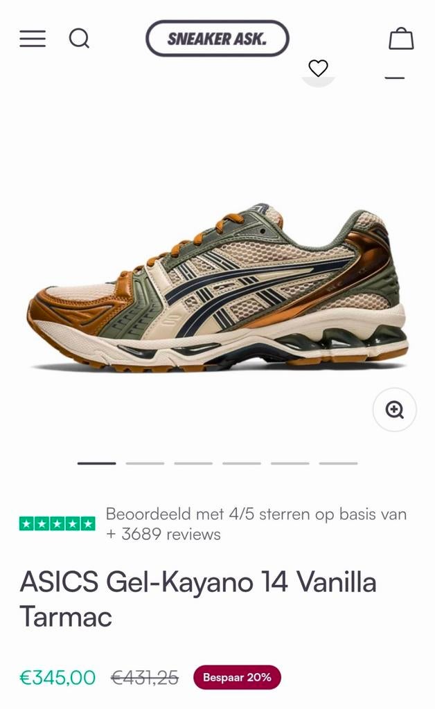 Asics Gel Kayano 14, maat 44/43, Sport en Fitness, Loopsport en Atletiek, Hardloopschoenen, Ophalen of Verzenden, Zo goed als nieuw