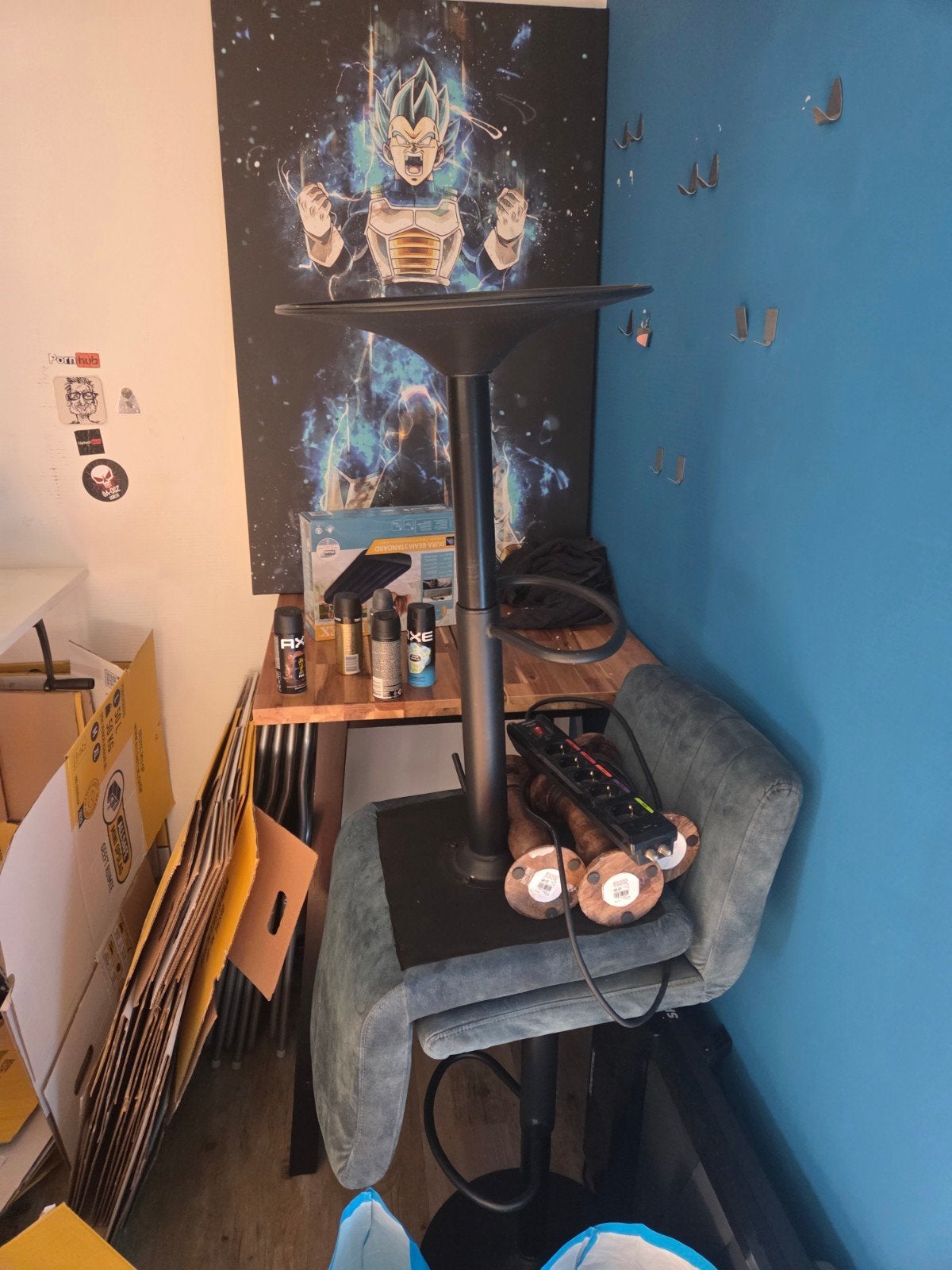 Bartafel met twee barstoelen, Ophalen, Gebruikt, In hoogte verstelbaar, 90 cm of meer