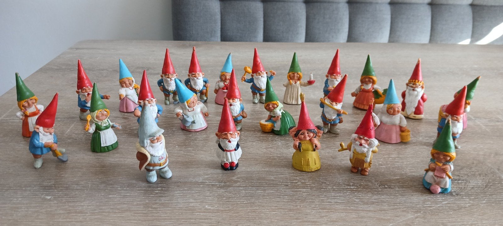 26 vintage David de kabouter BRB set poppetjes figuren, Ophalen of Verzenden, Gebruikt