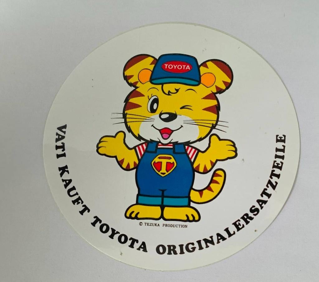 Sticker Toyota (Vati kauft Toyota originalersatzteile), Ophalen of Verzenden, Zo goed als nieuw, Merk