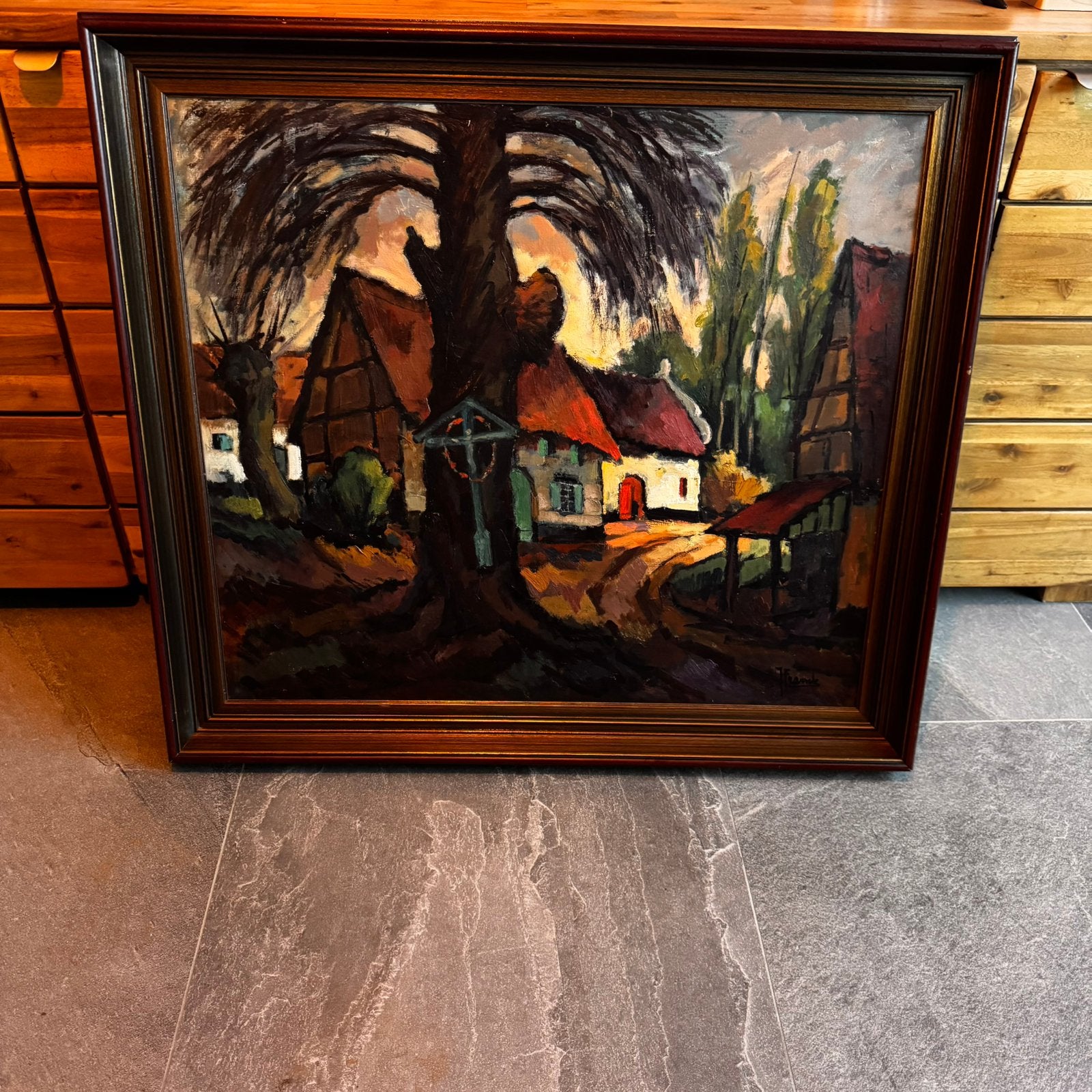 Schilderij van J.Frank, Antiek en Kunst, Kunst | Schilderijen | Klassiek, Ophalen