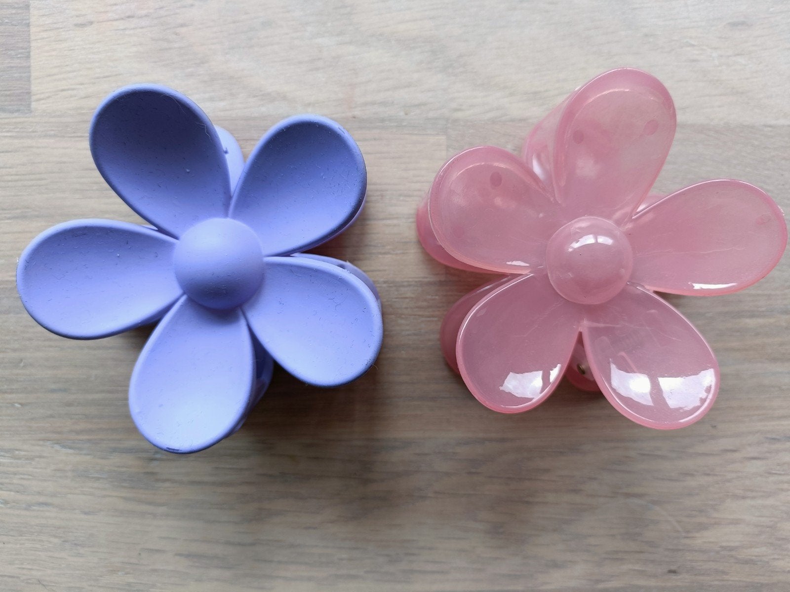 Haarclips Bloemen - Roze en Paars, Ophalen of Verzenden, Zo goed als nieuw, Haarspeld