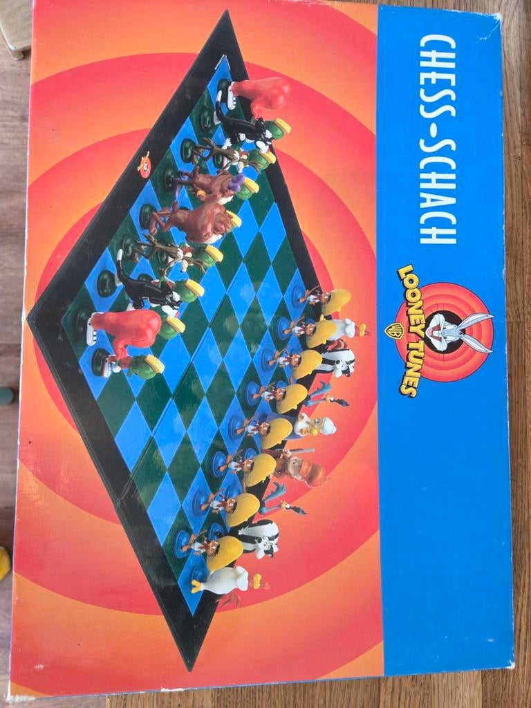 Looney Tunes Schaakspel - Uniek verzamelobject!, Ophalen of Verzenden, Gebruikt, Schaken