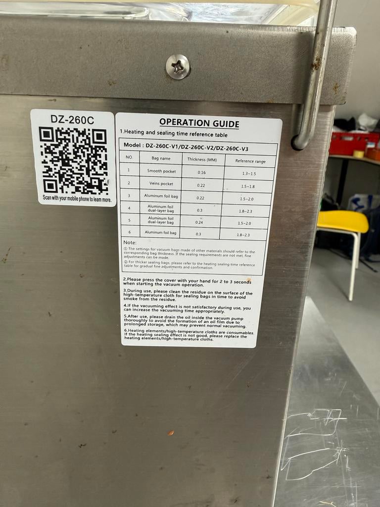 Vevor DZ-260C Vacuümmachine - Professionele Vacumeermachine, Ophalen, Gebruikt, Bakkerij en Slagerij