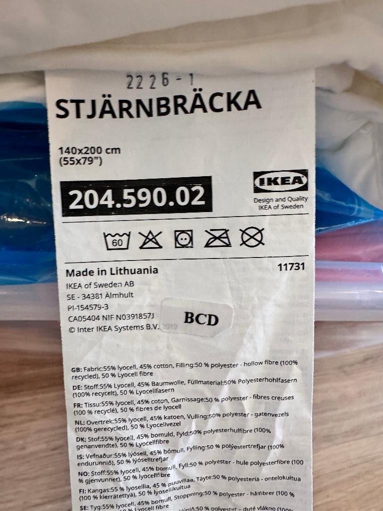 IKEA dekbed set (140x200), Ophalen, Wit, Tweepersoons, Deken of Dekbed