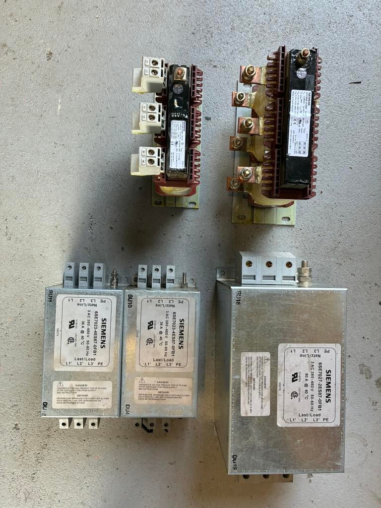 Siemens netfilters en smoorspoelen 380V 36A/80A, Ophalen, Gebruikt