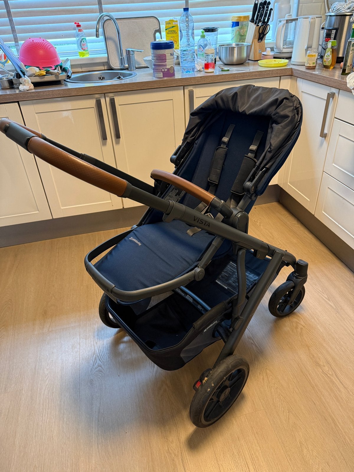 Uppababy vista v2 navy, Kinderen en Baby's, Kinderwagens en Combinaties, Ophalen, Zo goed als nieuw, Kinderwagen, Overige merken