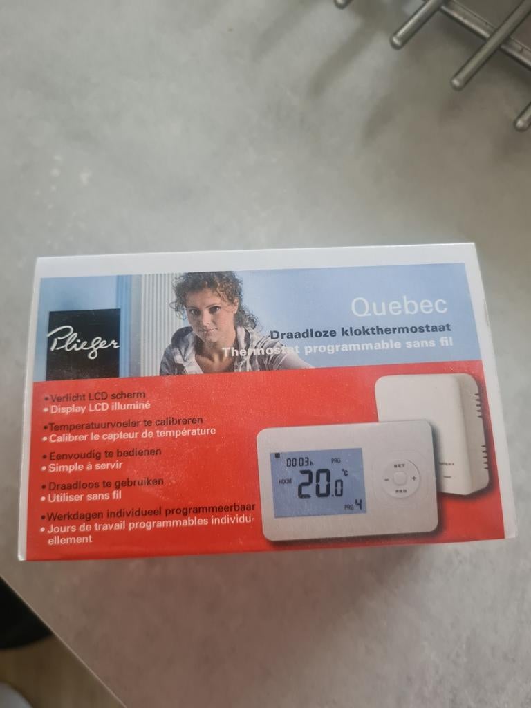 Quebec Draadloze Klokthermostaat - Programmeerbaar, Ophalen of Verzenden, Nieuw
