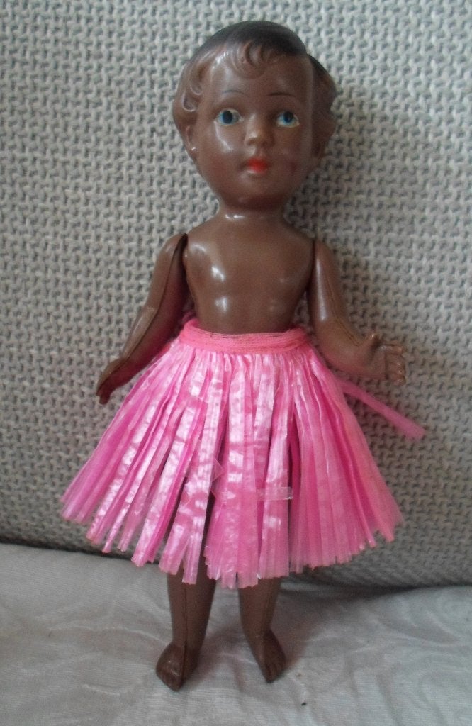 Pop donkergetint. Celluloid. Originele kleding, Verzamelen, Ophalen of Verzenden, Zo goed als nieuw, Pop