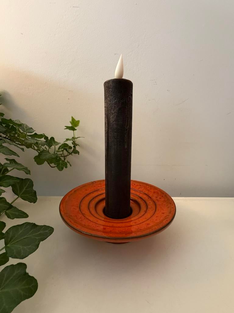 Keramieken kandelaar jaren 70 vintage Gouda, Antiek en Kunst, Antiek | Keramiek en Aardewerk, Ophalen of Verzenden