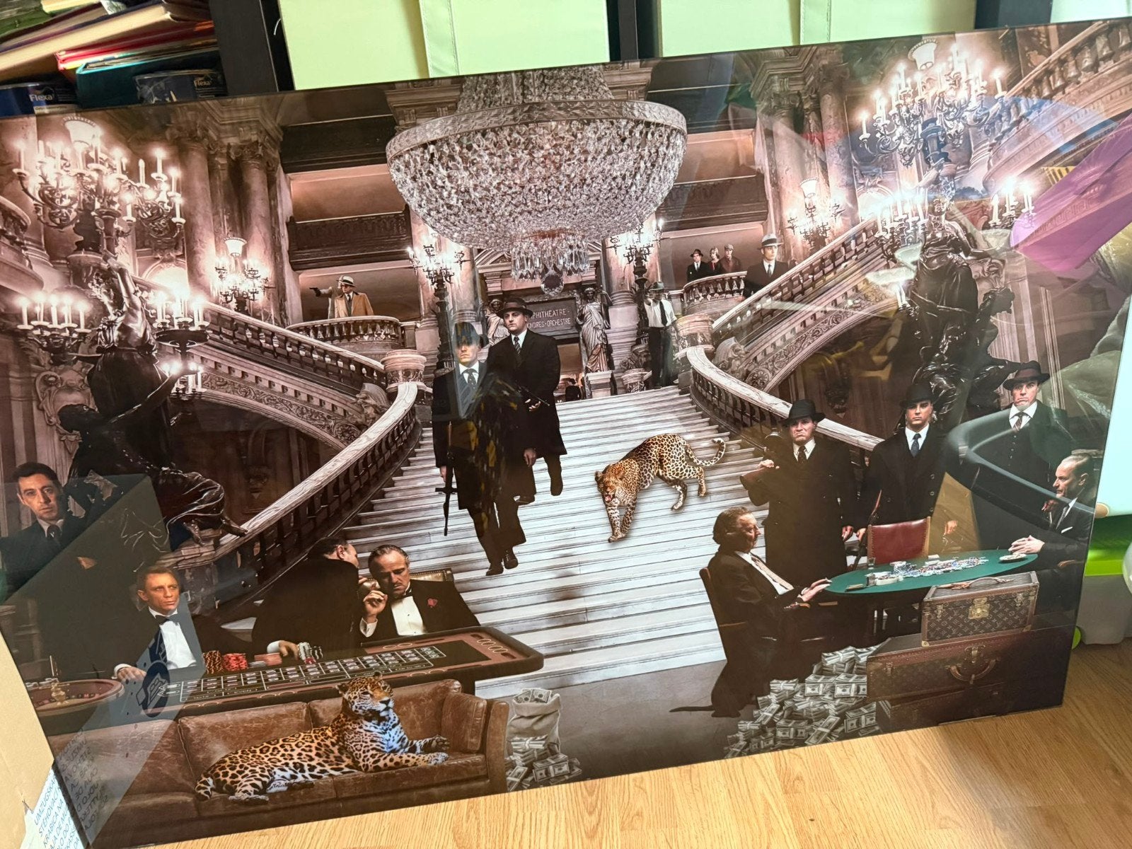 Modern Collage Schilderij: Peaky Blinders & The Godfather, Ophalen of Verzenden