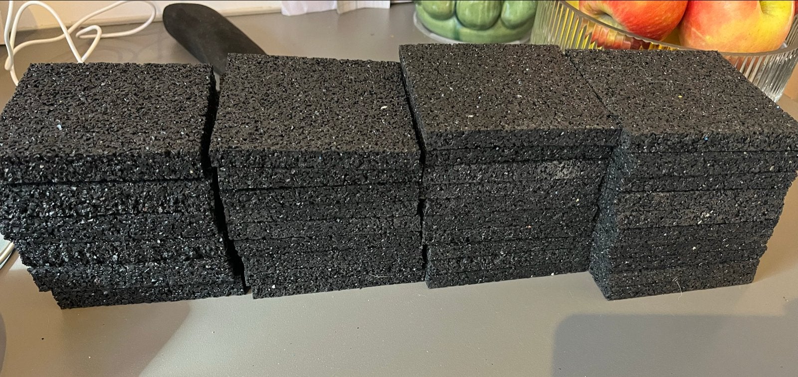 Rubberen tegeldragers 10x10 cm (2 diktes), Tuin en Terras, Ophalen of Verzenden, Gebruikt, Rubber, Overige typen