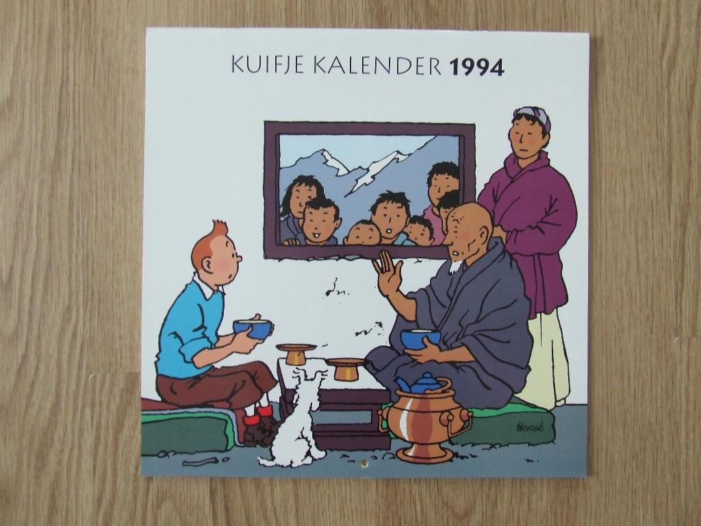Kuifje – kalender 1994, Ophalen of Verzenden, Kuifje, Zo goed als nieuw, Plaatje, Poster of Sticker