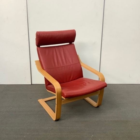 Fauteuil, Huis en Inrichting, Fauteuils, Ophalen of Verzenden, 75 tot 100 cm, Leer, 50 tot 75 cm