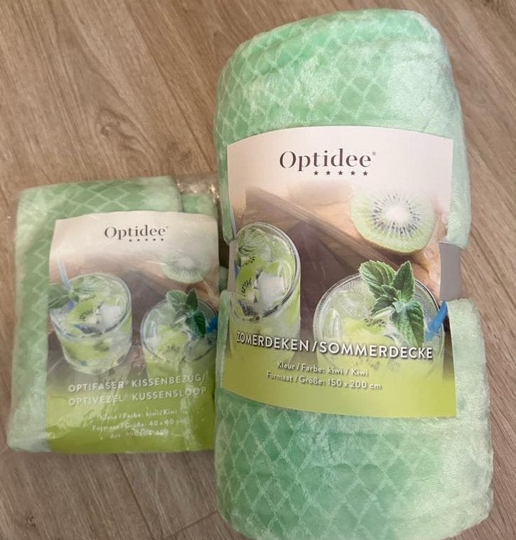 Optidee zomerdeken kiwigroen 150x200 +sloop Nieuw, Ophalen of Verzenden, Nieuw