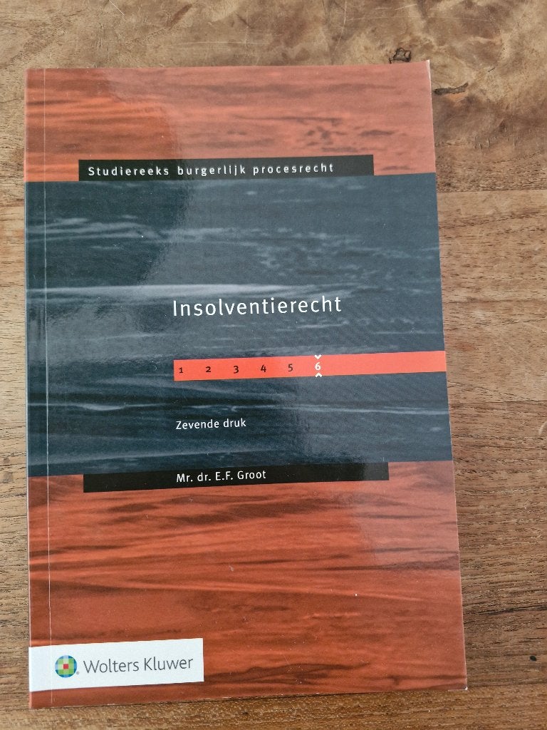 Insolventierecht 7e druk, Ophalen of Verzenden, Wolters Kluwer, Beta, WO